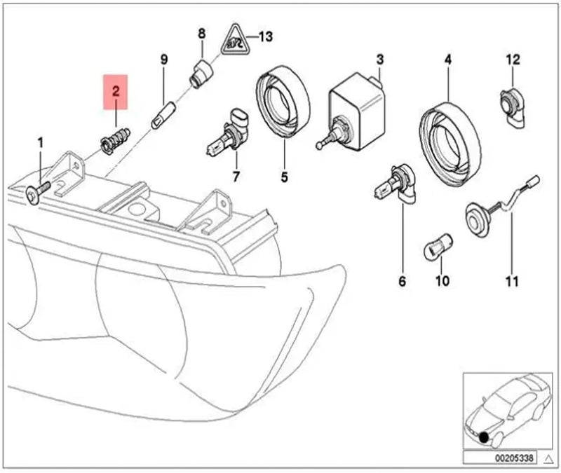 VIP KROM For BMW E36 E63 E64 Z3 Adjusting Screw Black Headlight Repair 63121387026 6 PCS - Image 4